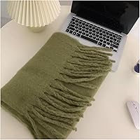 Vista 12 de Bufanda grande y gruesa de gran tamaño, esponjosas, de lana grande, gruesa, cálida para invierno