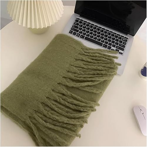 Miniatura 12 de Bufanda grande y gruesa de gran tamaño, esponjosas, de lana grande, gruesa, cálida para invierno
