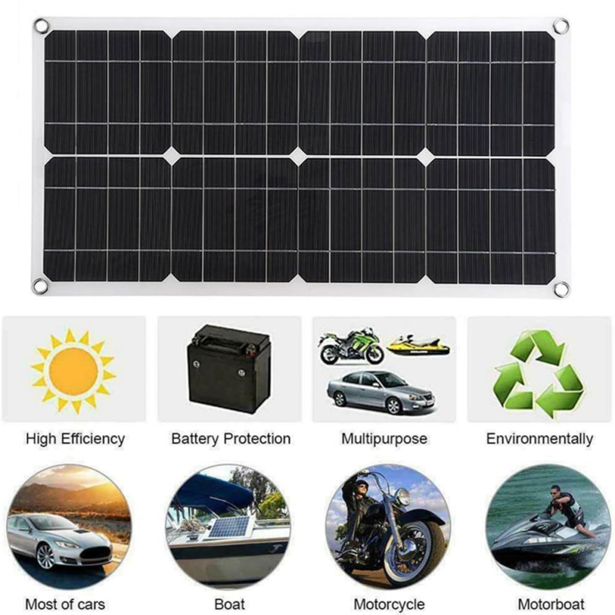Pannello Solare 25w 18v Portatile Pieghevole Protezione Inversa per Attività All'aperto e Alpinismo, Pannello Fotovoltaico Monocristallino in Silicio Nero