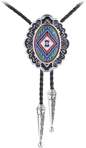 GelConnie Black Bolo Tie Cowboy Neck Tie for Men Women Moder