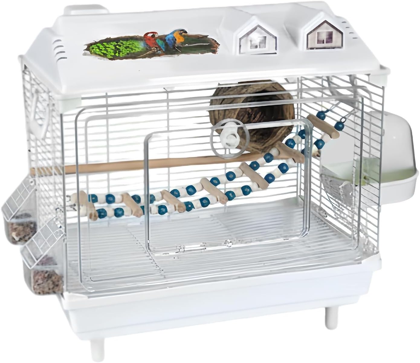 Bird Cage Bird Aviary Parrot Cage Flight Birdcag Bird Carrier Travel Carrier Cage Parakeet Cage Transparent Cage Easy to Clean(Green)