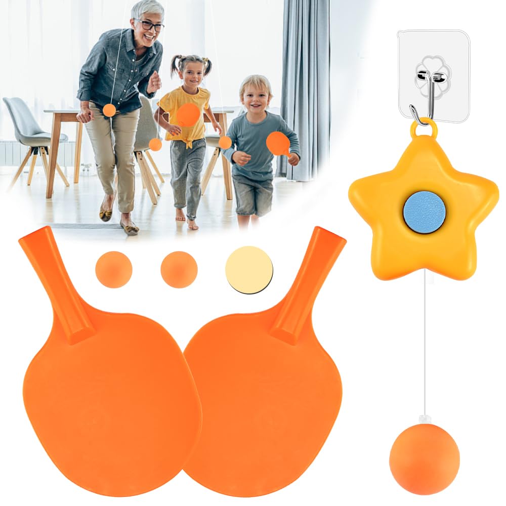 ADERTOS Juego de Entrenamiento de Tenis de Mesa para Colgar, Entrenador de Tenis de Mesa de Interior para Niños Adultos