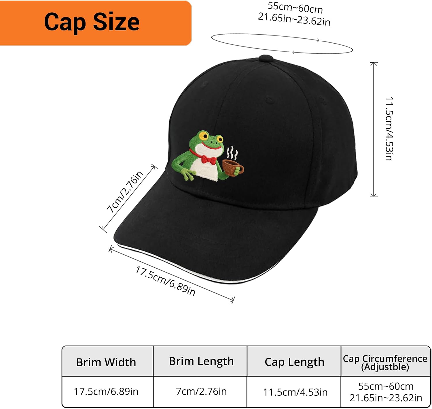 Embroidered Baseball Cap for Men Women, Breathable Cotton Adjustable Hat, Various Patterns for Casual Daily Outfits image 5