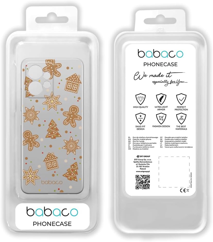 BABACO ERT Group Mobile Phone case for Xiaomi REDMI Note 12 4G Original and Officially Licensed Pattern Winter 005 optimally adapted to The Shape of The Mobile Phone, Partially Transparent