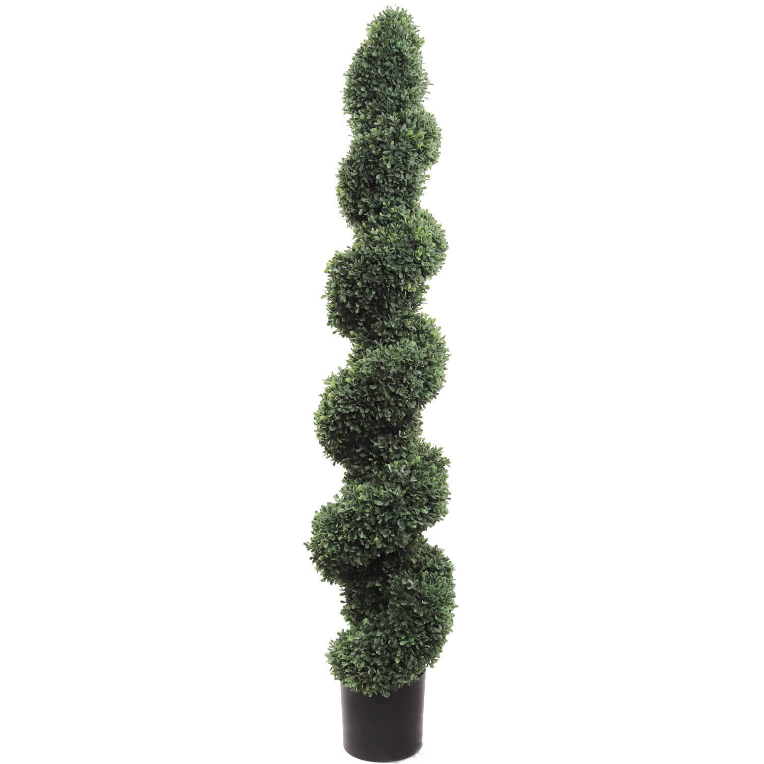 Larksilk Artificial Boxwood Spiral Topiary - 36-Inch Height - Indoor/Outdoor Use - Maintenance-Free - Realistic Look and Feel - Ideal for Home, Office, and Event Decoration