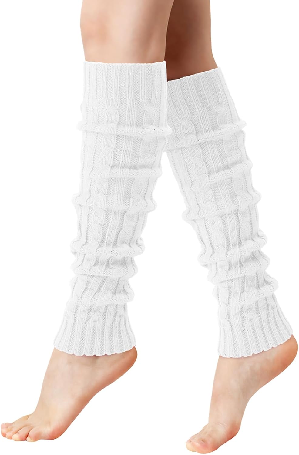 Pleneal Leg Warmers for Women - 1/2/3 Pairs Fashion Cable Knit Warm Leg Warmers 80s Accessories for Party Sports Yoga