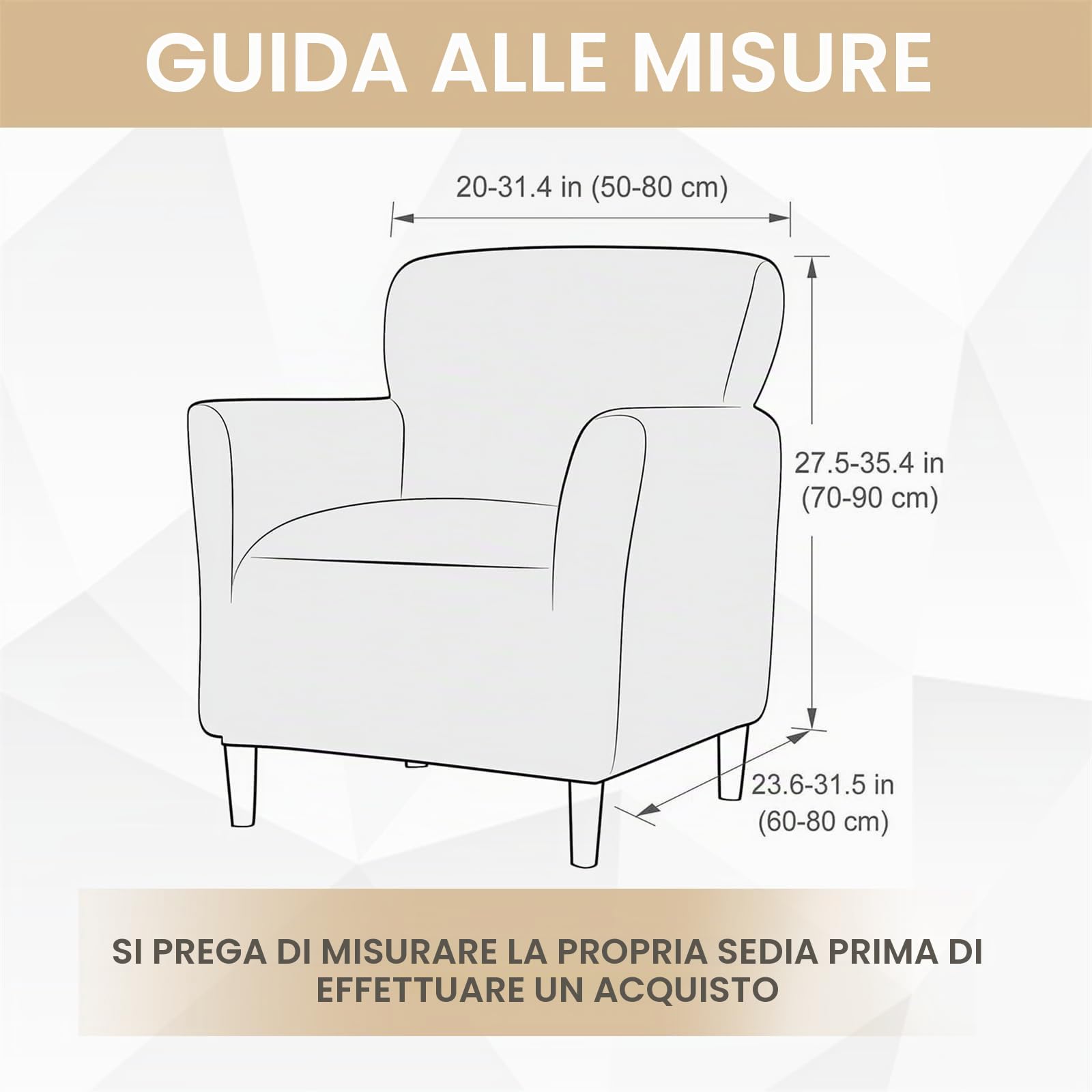 Copripoltrona 1 Posto con Braccioli Universale Copri Poltrona Elasticizzato Lavabile Fodere per Poltrone Fodere per Sedie Copripoltrona Sedie A Vasca Fodera Poltrona Club per Home (Blu navy)