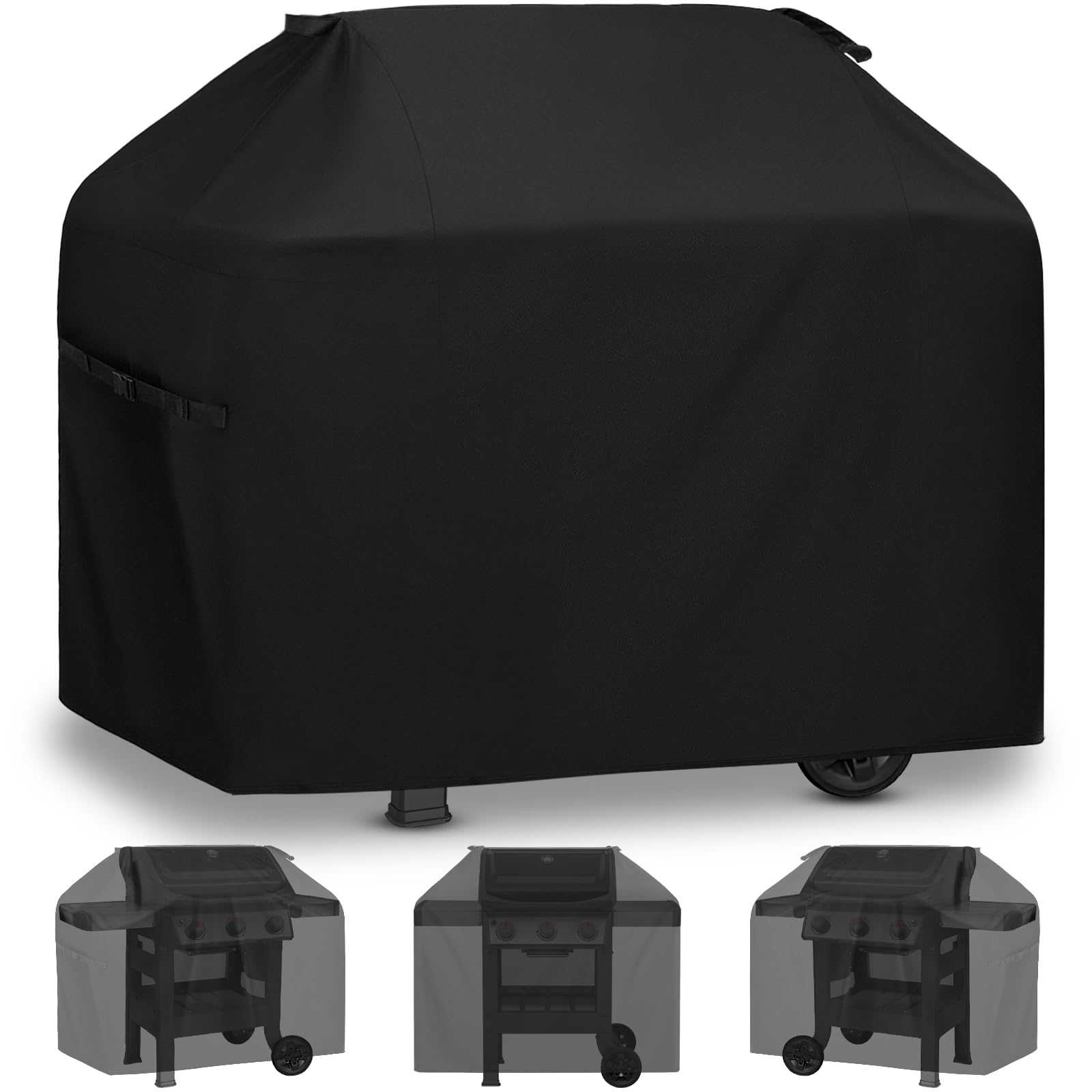 Funda para parrilla de 55 pulgadas, se adapta a parrillas Weber Charbroil Nexgrill Kenmore y más, cubierta impermeable y duradera para barbacoa, resistente a los rayos UV, cubierta de parrilla al aire