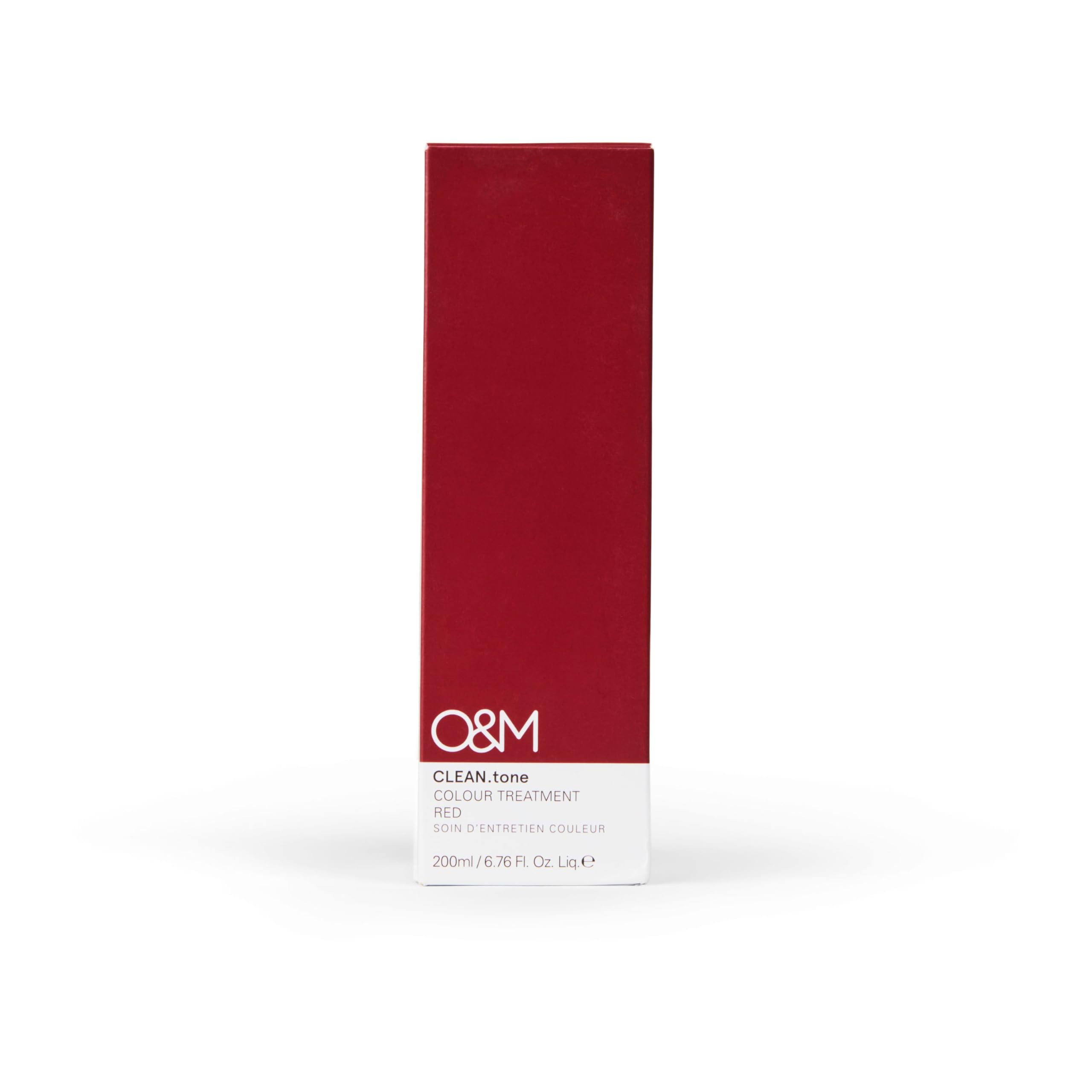 O&M CLEAN.tone Red Masque capillaire cheveux bruns châtain clair 200ml vegan sans sulfates silicones