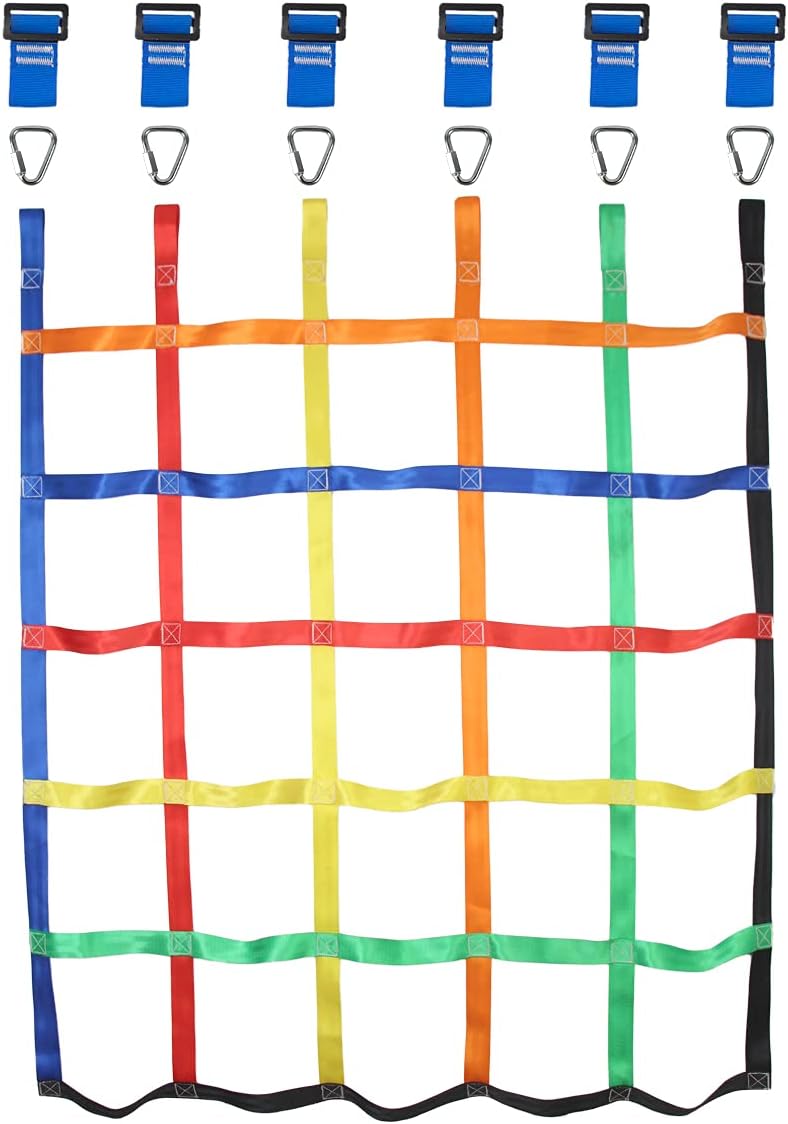 Ninja Warrior Line Obstacle Course for Kids with 3 Play Modes -2×56ft Slackline Ninja Kit Line, Hanging Activities Accessories - Monkey Bar, Rope Ladder : Toys & Games