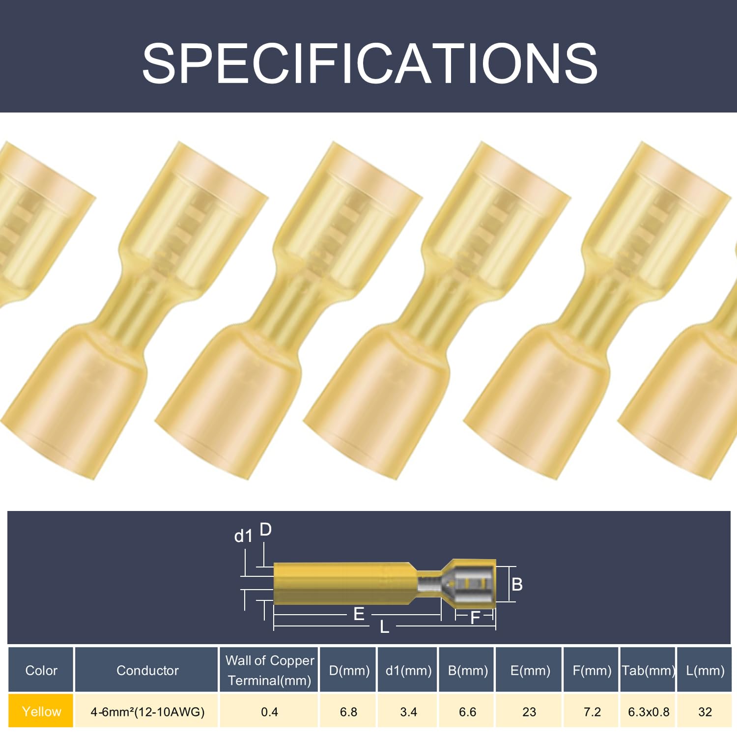 Chanzon UL Listed Insulated Fork Terminals #10 M5 U-Type Chanzon UL Listed Insulated Fork Terminals #10 M5 U-Type