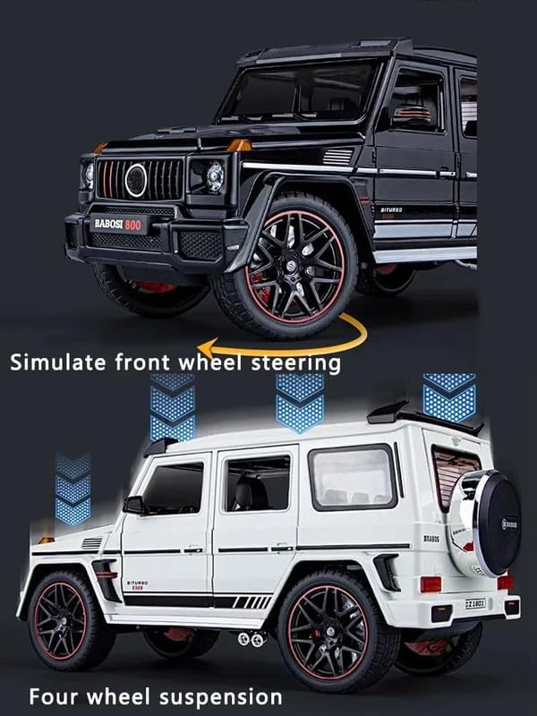 Image of Model 1:24 Mercedees-Benz B G800 Model Alloy Metal Pull Back Die-cast Car Openable Doors with Sound and Light Vehicle Car Toy for Kids - Multicolor