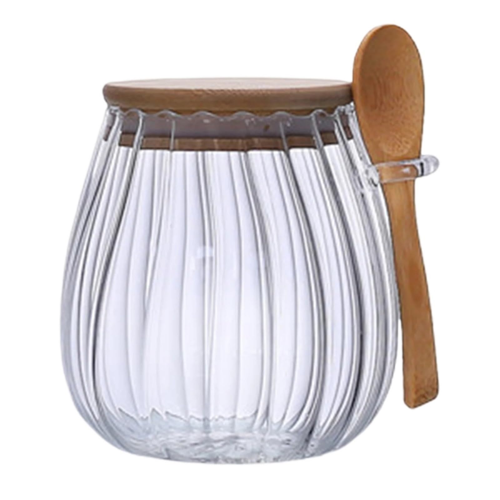 WZPTLKIBAD Airtight Glass Food Container with Lid and Spoon