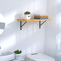 Vista 6 de Paquete de 32 soportes de estante resistentes negros de 16 pulgadas de largo x 10 pulgadas de alto con tornillos, soportes de estante de metal