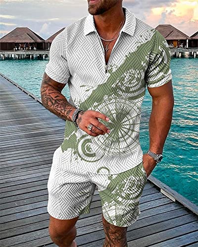 Ensemble polo homme manches courtes anti-transpiration short de survêtement d'été XL - 6