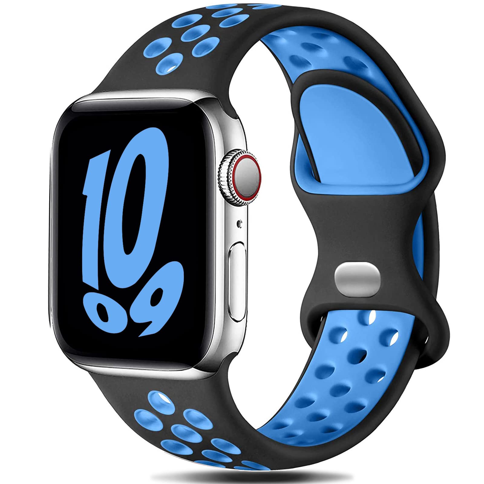 Gulemfy Compatibile per Apple Watch Cinturino - Cinturino 44mm 42mm 45mm 49mm 38mm 40mm 41mm, Sportiva Cinturini Silicone Morbido e Traspirante per iWatch Series SE 8 7 6 5 4 3 Ultra