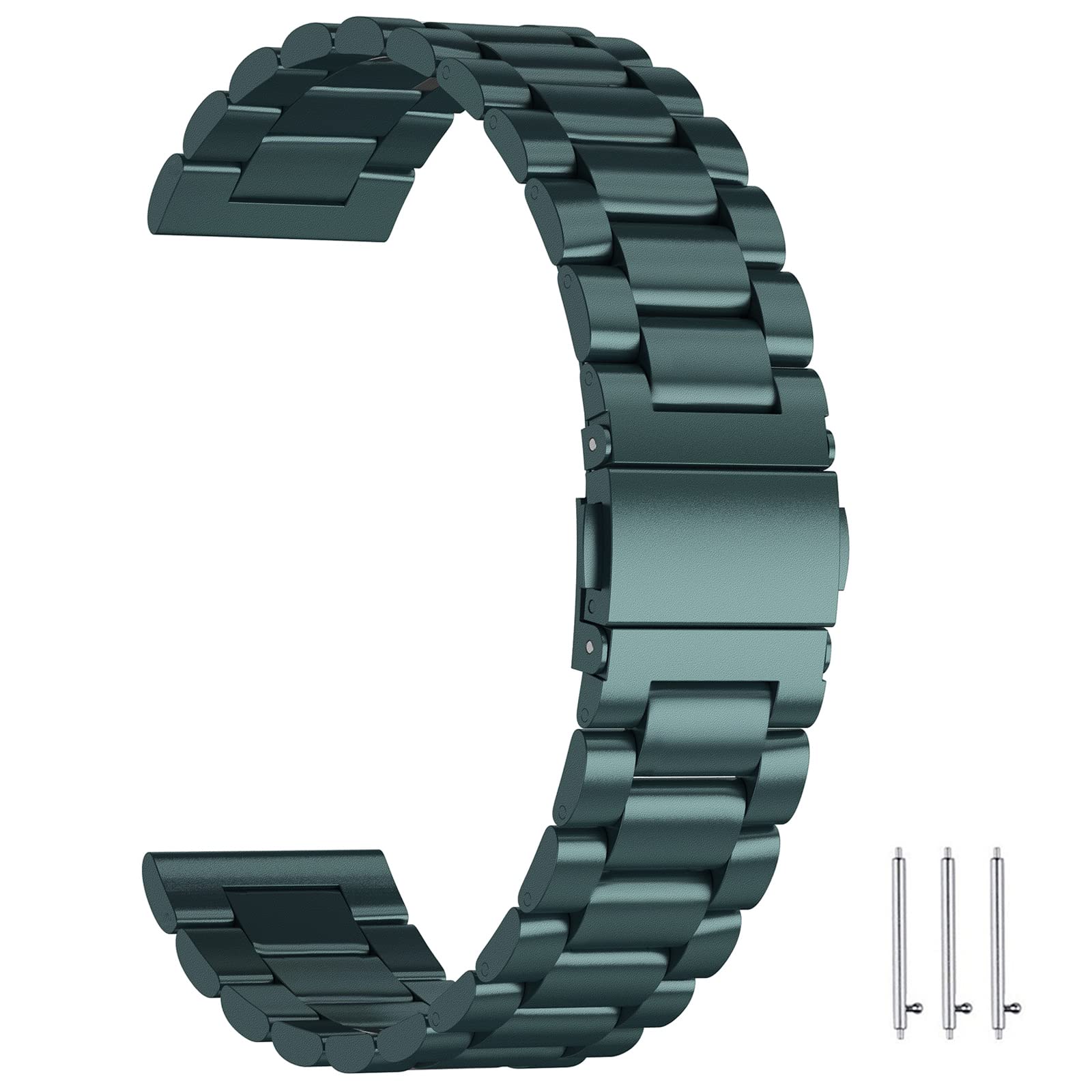 SUNDAREE Compatibile con Cinturino Galaxy Watch 4,Verde 20MM Cinturini Ricambio Acciaio Inossidabile Orologio Band per Samsung Galaxy Watch 4 5 40MM 44MM SM-R870/Classic 42MM 46MM /Watch 5 Pro 45MM