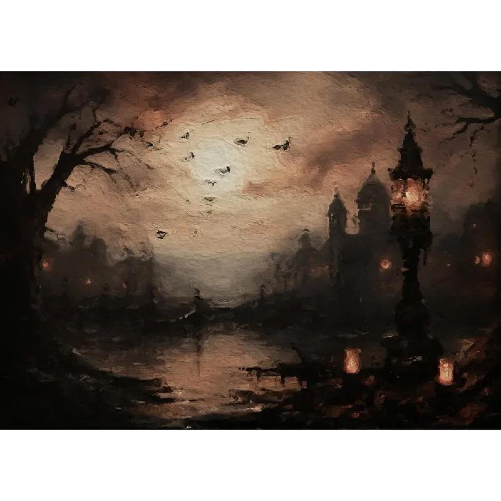 Baibexing Vintage Bird Raven Poster Prints Abstract Crow Dark Canvas Painting Wall Art For Living Room Home Decor A9 50X70Cm Unframed