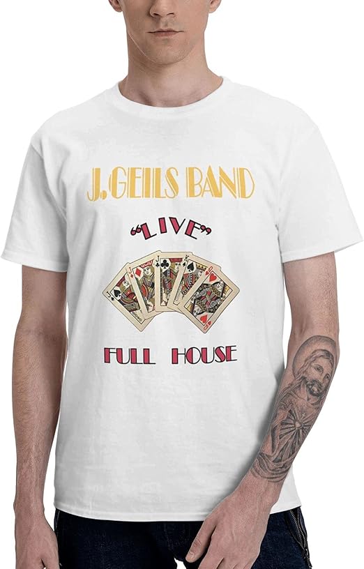 The J. Geils Band Live Full House T Shirt Men Casual Shirt Crew Neck