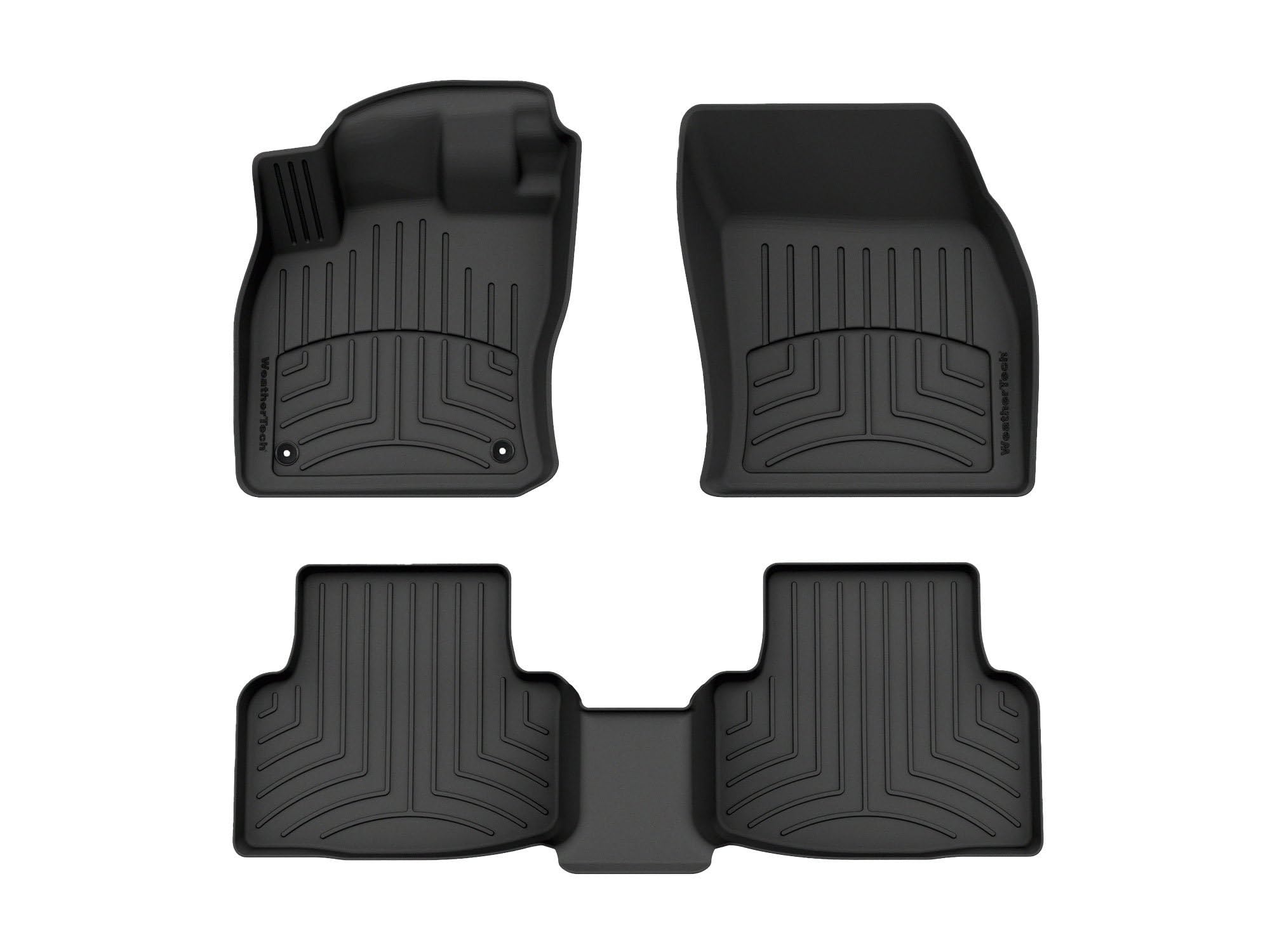 WeatherTech FloorLiner HP Custom Fit Floor Mats for VW Taos 1st & 2nd Row (441663-1-2IM), Black