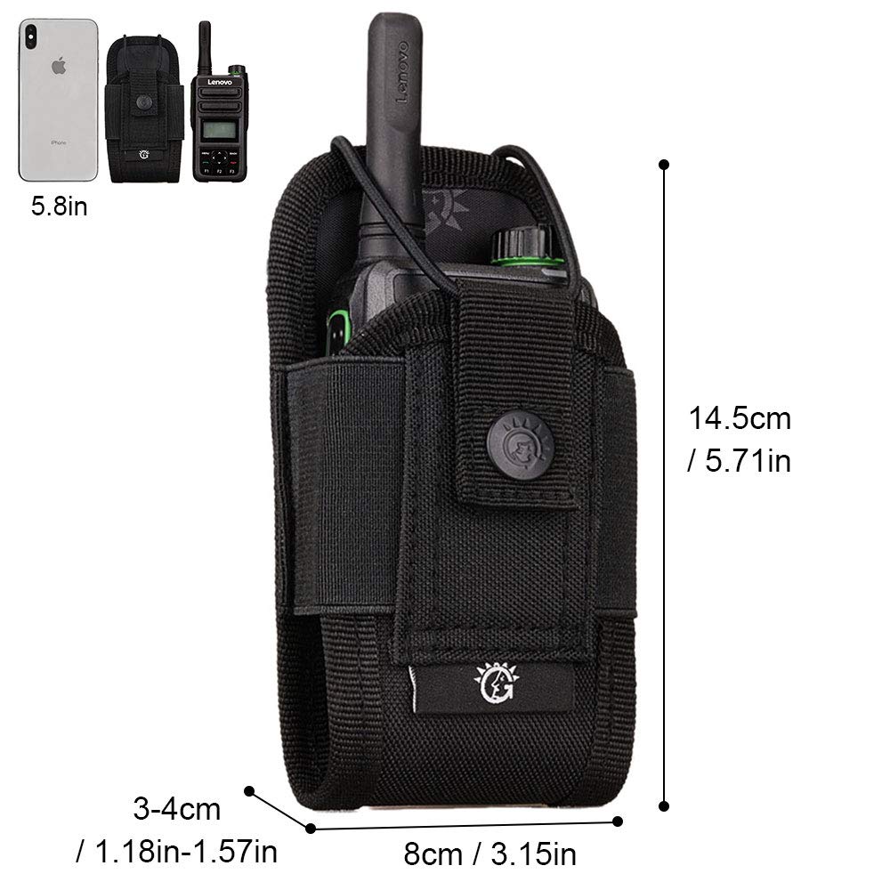 Selighting Taktyczna torba na krótkofalówkę mała torba Molle Airsoft do Walkie Talkie (czarna)