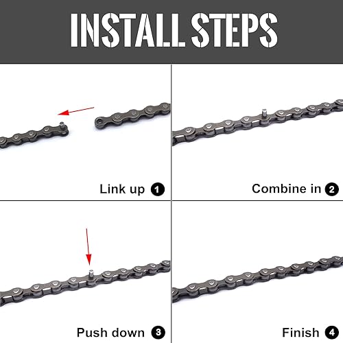 Miniatura 3 de Hycline Cadena de bicicleta de 678 velocidades, cadena de bicicleta de 12 x 332 pulgadas, acero especial para ciclismo de carretera y montaña (116