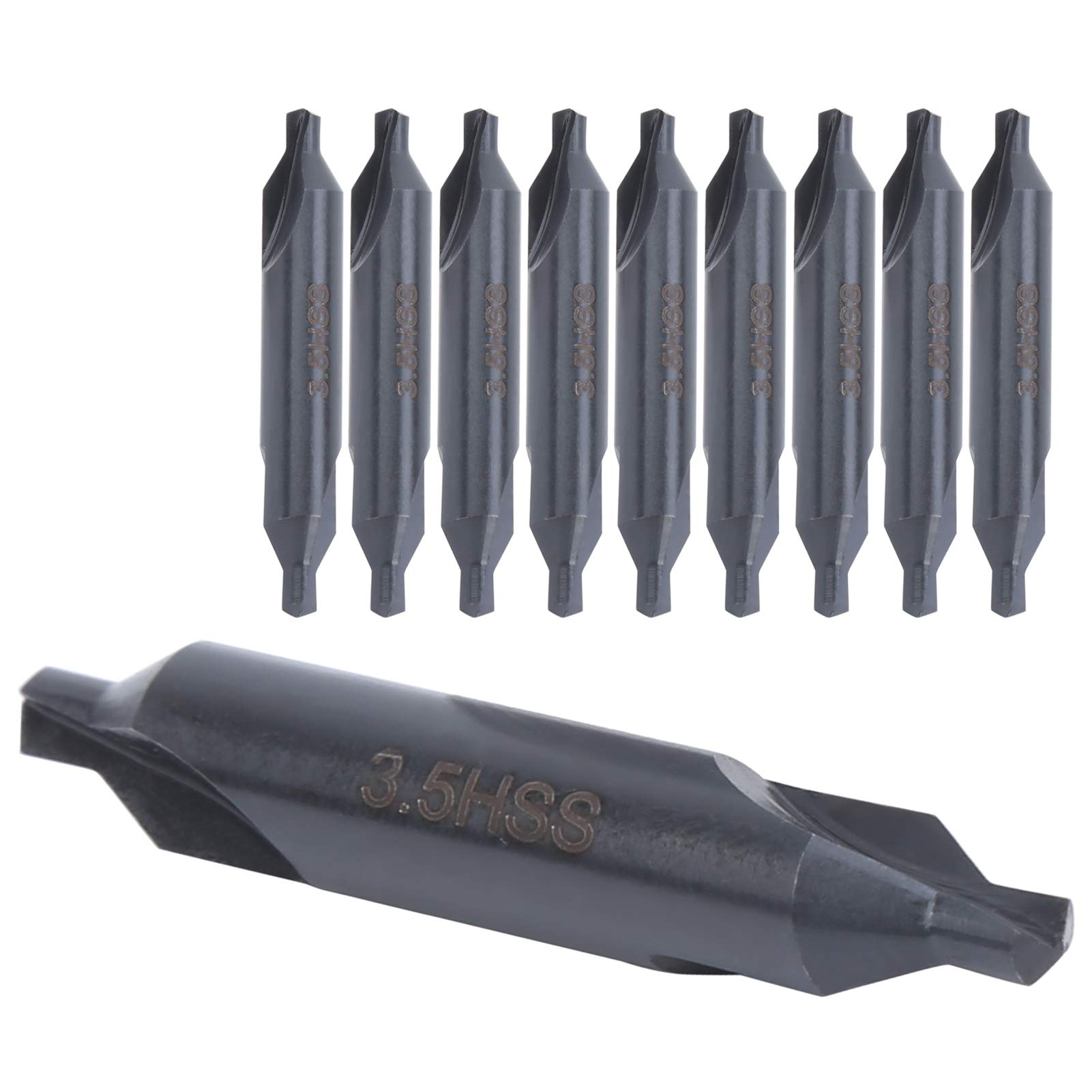 10 pièces 3.5mm embout de centrage de type A HSS forets centraux outil de traitement industriel pour le positionnement en spirale tout-terrain en acier inoxydable