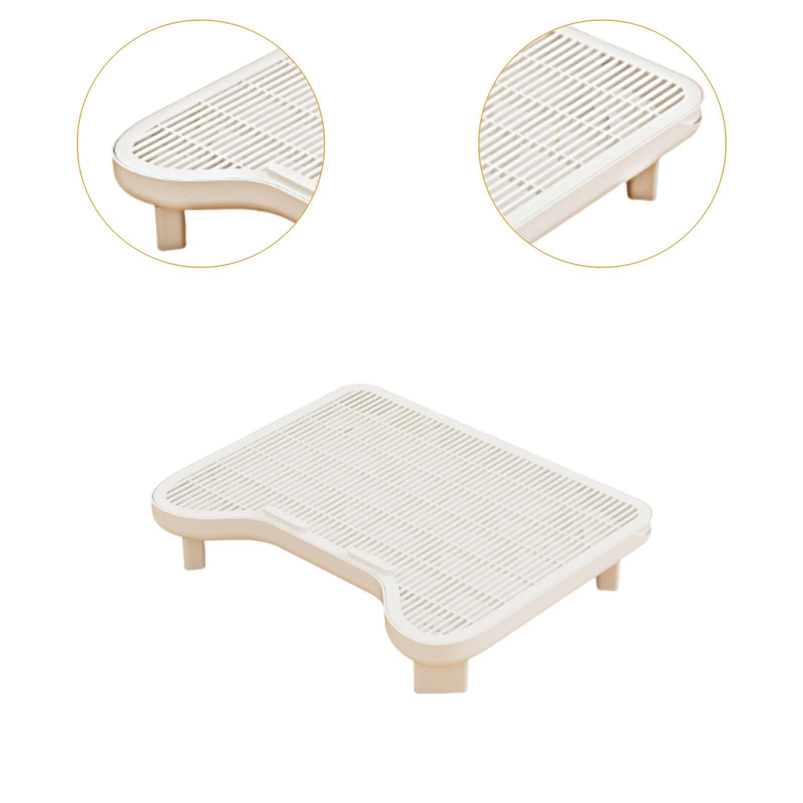 Alfombrilla/rampa para Arenero de Gatos: Ligera, Fácil de Limpiar, Elevada, con Función de Filtro Y Bandeja Recolectora Lavable.