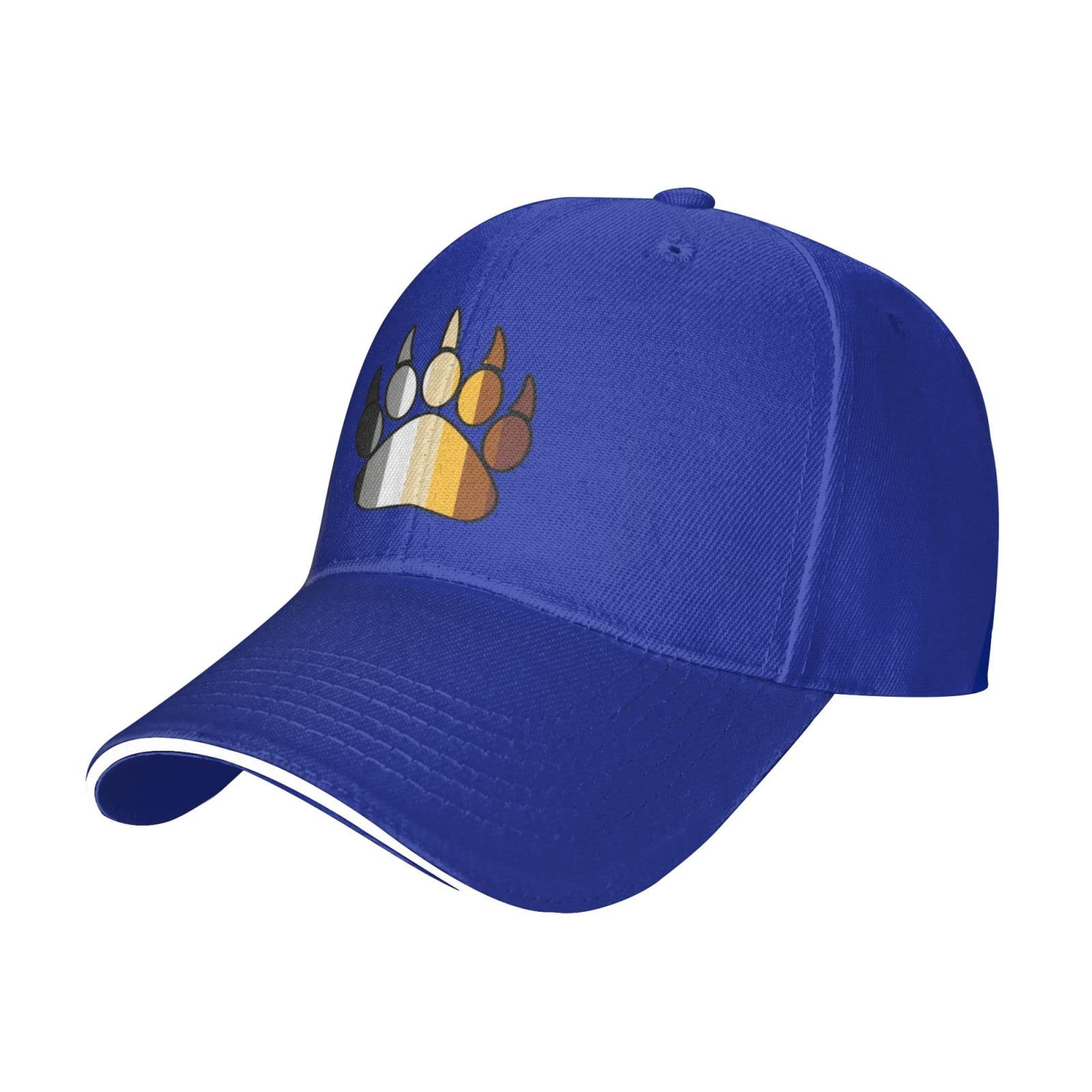 IUBBKI Bear Pride Adjustable Sandwich Peaked Cap Outdoor Sports Baseball Cap Trucker Cap Blue