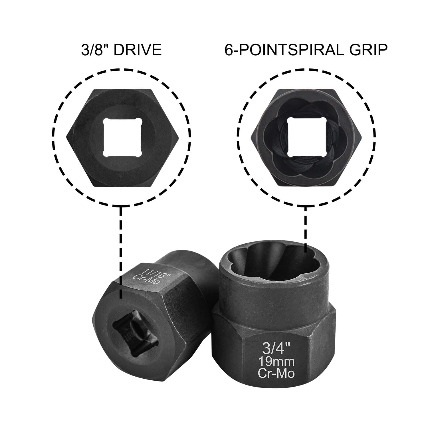 Gunpla Juego de 13 Piezas Extractores de Tornillos Rotos de Impacto, Herramienta de Extracción de Tornillos y Pernos Dañados, Removedor de Tuercas