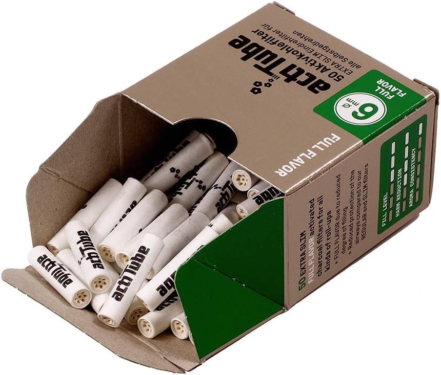 ActiTube Filter - Box of 500 Activated Carbon Filters 6mm Extra Thin Nozzle (6mm Diameter, 50 Filters Per Pack x 10 Boxes = 500 Filters) - Image 2