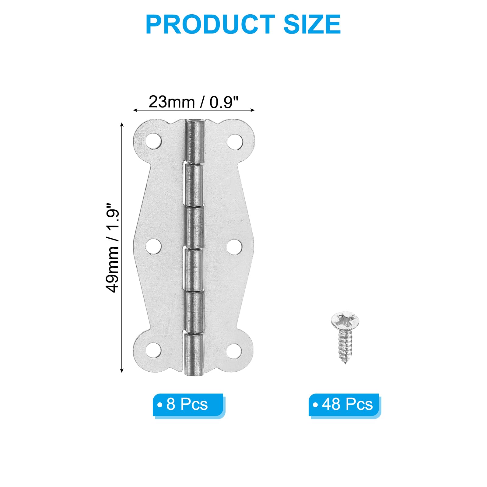 PATIKIL Small Vintage Box Hinges 2 Inch - Image 2