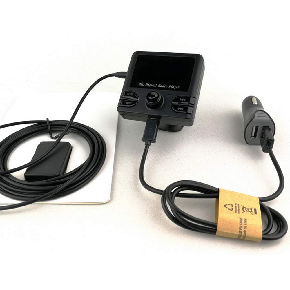 PolarLander Dab Récepteur Bluetooth Kit de Voiture Lecteur de Musique Transmetteur FM 2.1A Double Chargeur de Voiture USB Support TF Carte