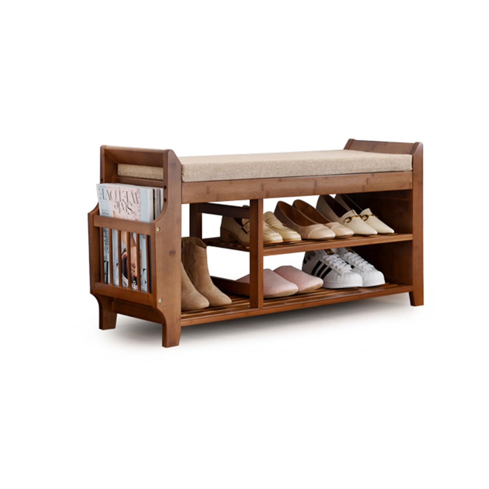Tabouret de rangement pour l'entrée idéale : changez vos chaussures confortablement en rentrant
