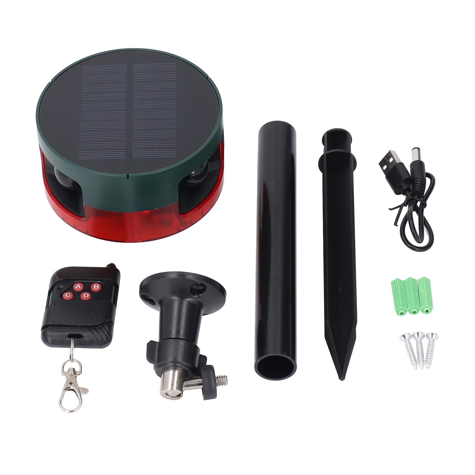 Alarma Solar con Sensor de Movimiento para Exteriores, IP55, Resistente Al Agua, Sirena de 129 DB, Detección de 360 ​​Grados, Alarma con Sensor de Movimiento para Exteriores,