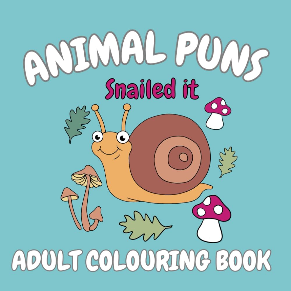 Animal Puns Colouring Book for Adults and Teens: Bold and easy colouring for stress relief and relaxation