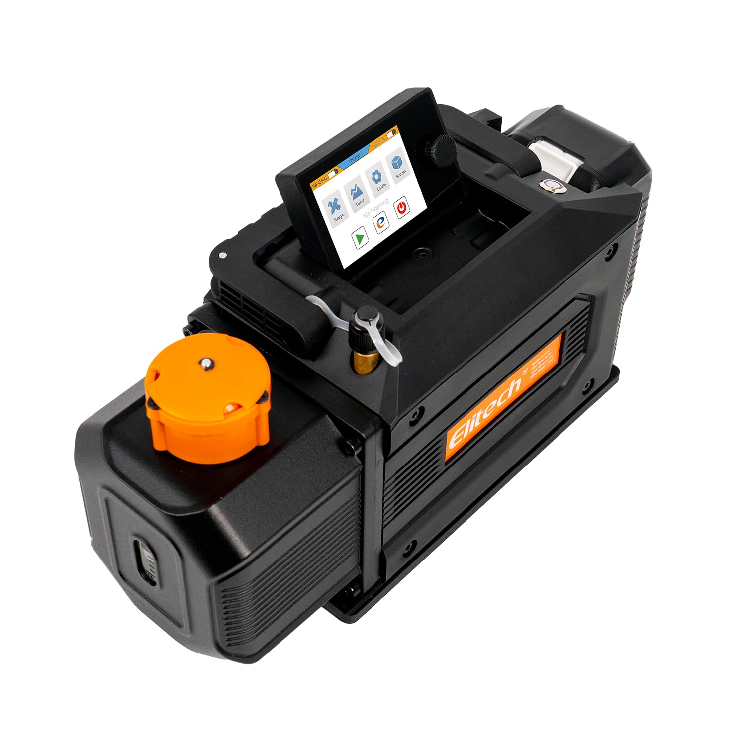 Elitech SVP-DC Vakuumpumpe Smart Bistadium 56 l/min mit digitalem Display Bluetooth Stand-alone, kabellose Vakuumpumpe tragbar, bürstenloser Motor, 180 W, 1/4 PS