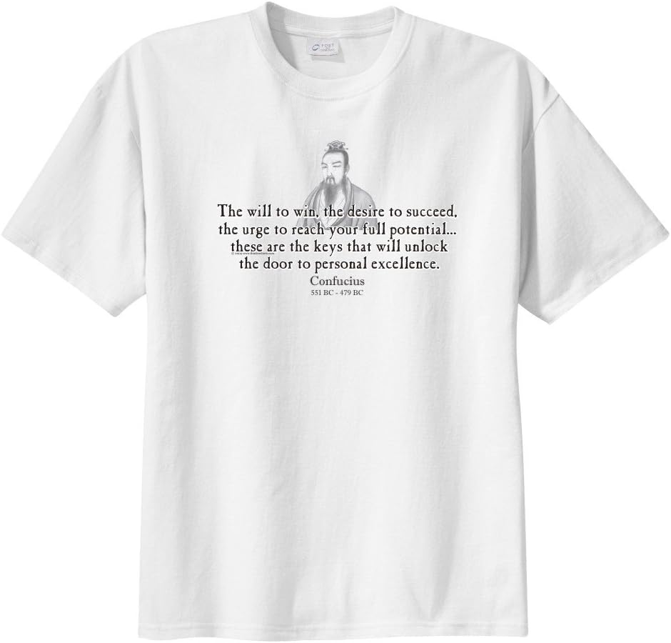 Confucius Quote - The will to win, the desire to succeed - ThinkerShirts Boy's Short Sleeve T-Shirt White S