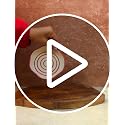 Image of WEAVING HOMES Red Lined Handmade Dessert Plate, Size: 11 cm Microwave & Dishwahsher Safe (Set of 1)