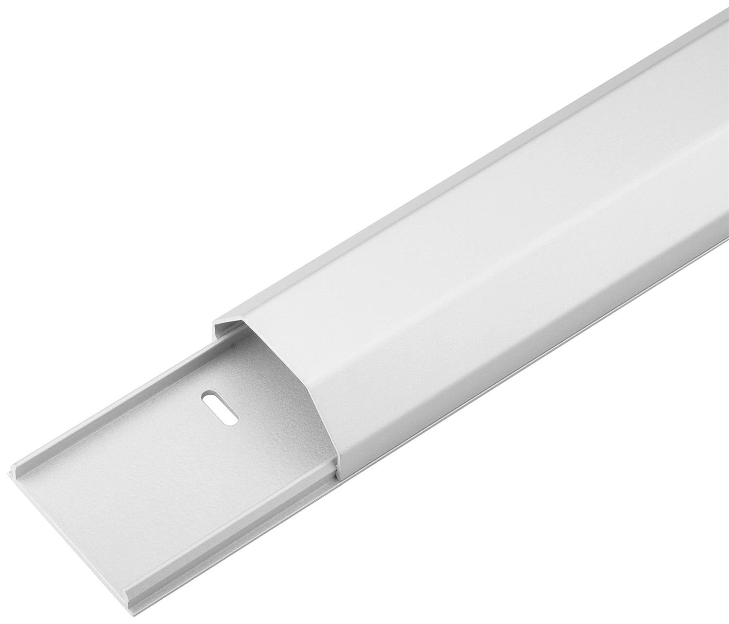 Goobay 90728 Canalina di Cablaggio Alluminio 50mm, Lunghezza 1.1m, Bianco