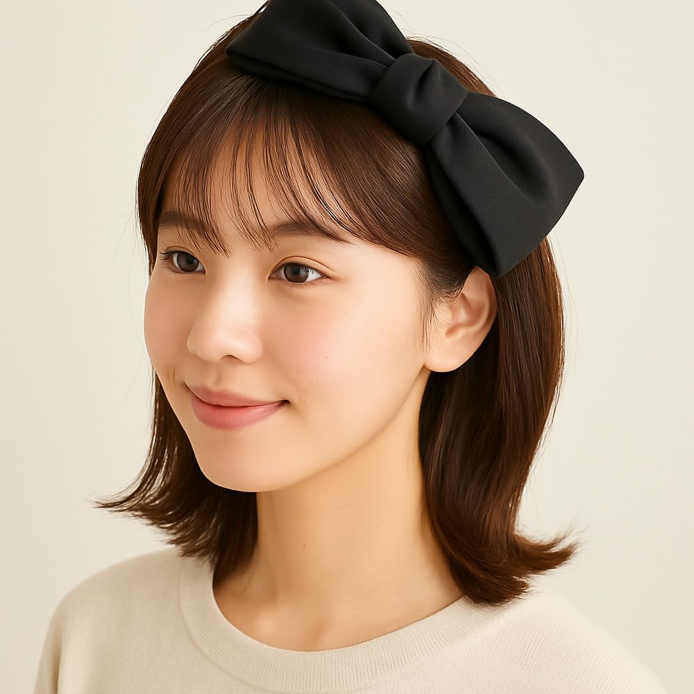 Amazon.co.jp: POWIITEM ビッグリボン カチューシャ ヘアアクセサリー