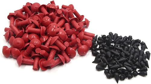 uxcell 90pcs 8mm Dia Mushroom Shaped Tire Repair Insert Red Black for Car Vehicl