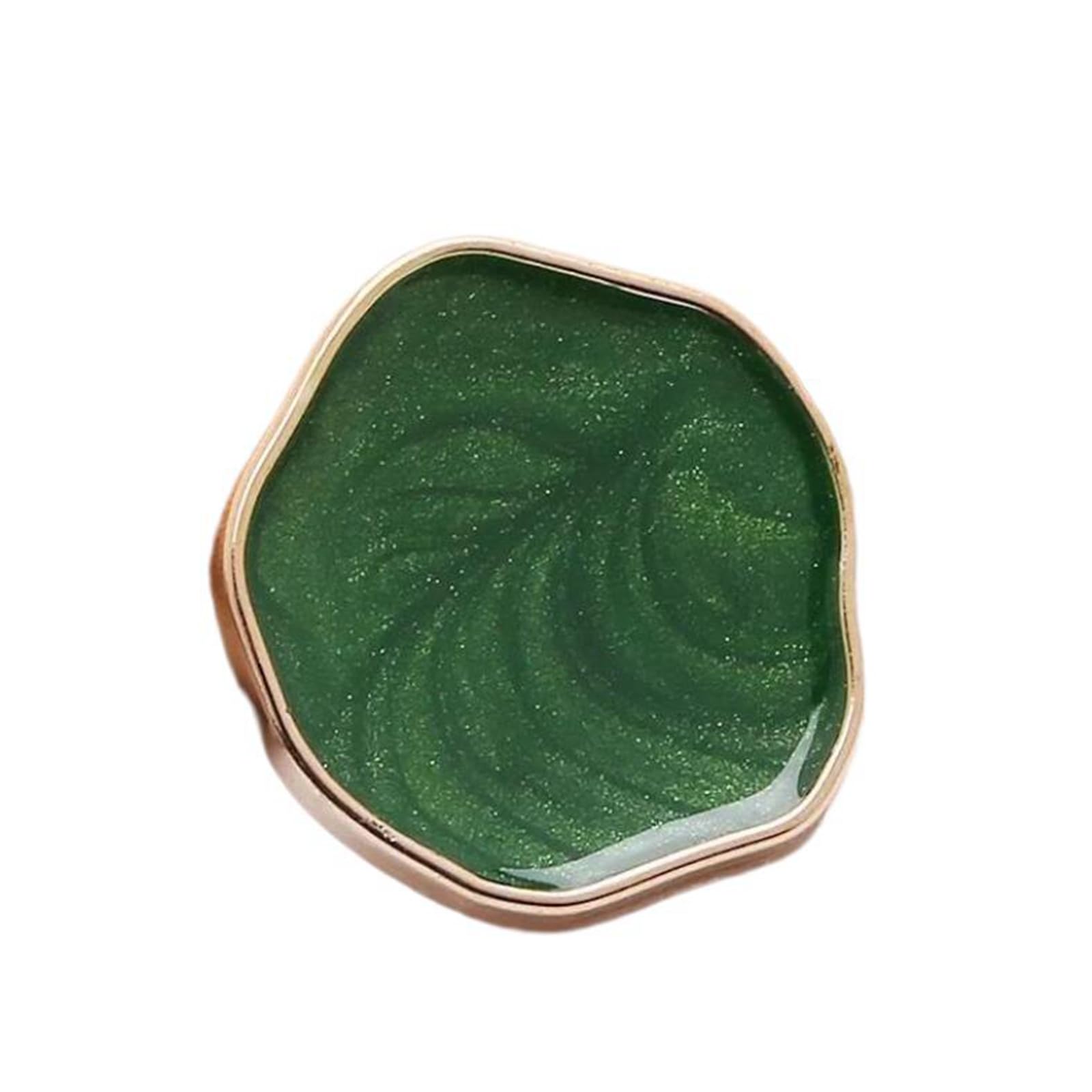 Exquisite Gold Flower Resin Shank Buttons for Needlework Clothing Women Coat Suit Cardigan Sewing Button, Green, 30mm 6pcs