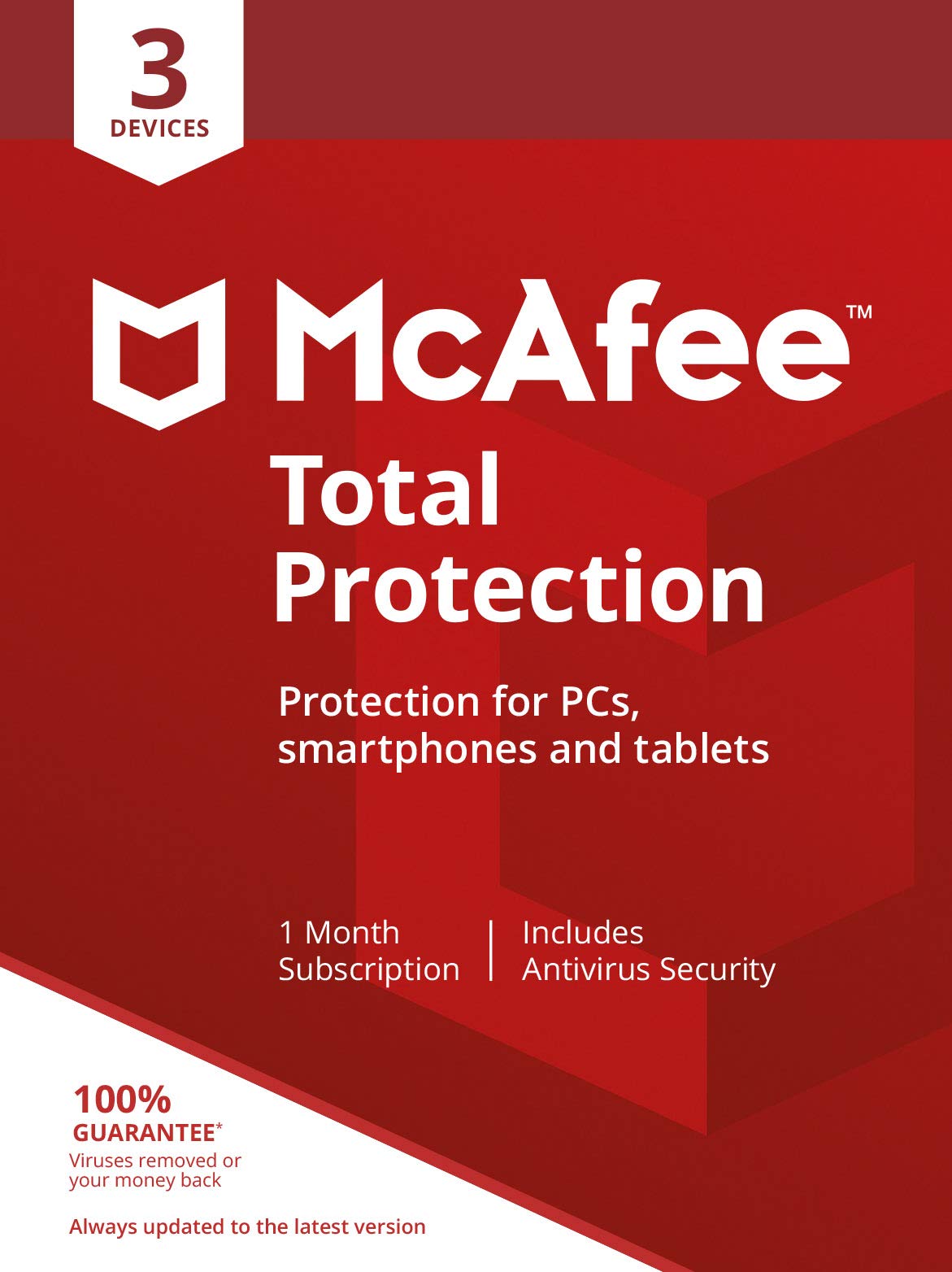 McAfee Total Protection - 3 Devices|2020|3 Devices|1 Year|PC/Mac/Android|Download|Download