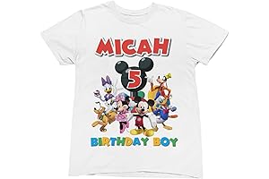 Personalized Mickey Mouse Themed Birthday Shirt