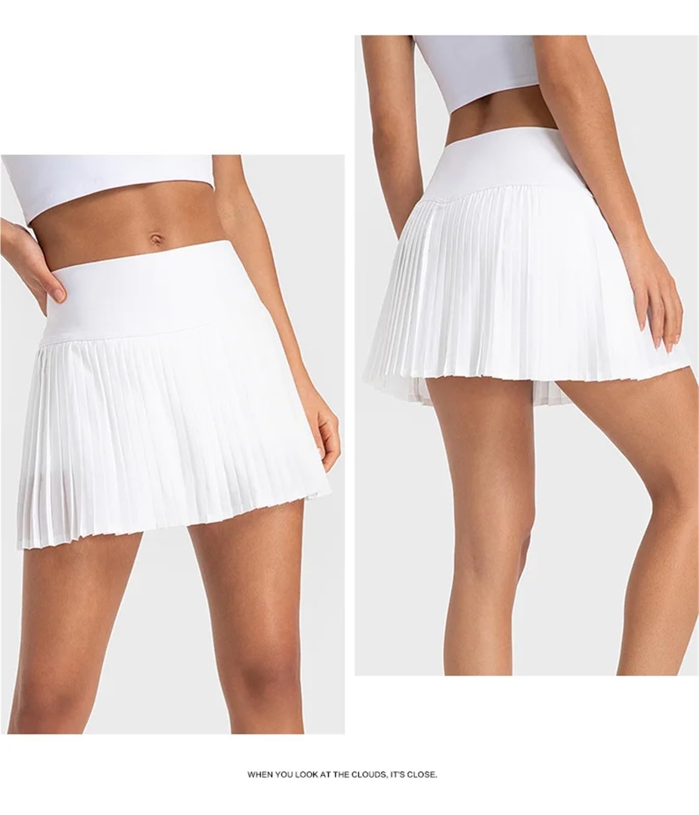 Faldas de Tenis Deportivas for Mujer, Mallas Cintura Alta, Pantalones Cortos Yoga y, Vestido con Bolsillos, Falda Plisada Falda Tenis Mujer