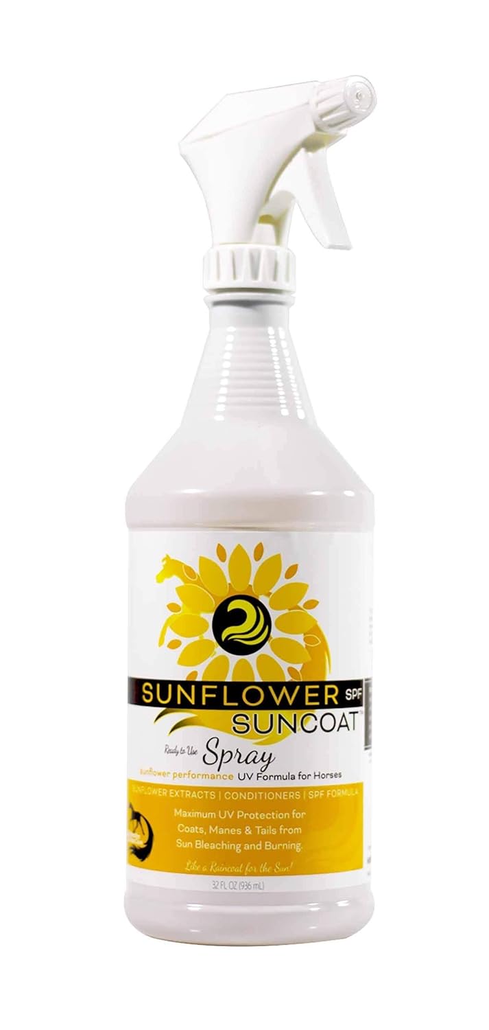Healthy HairCare Sunflower Suncoat SPF Spray, 32 Ounces, for Horses