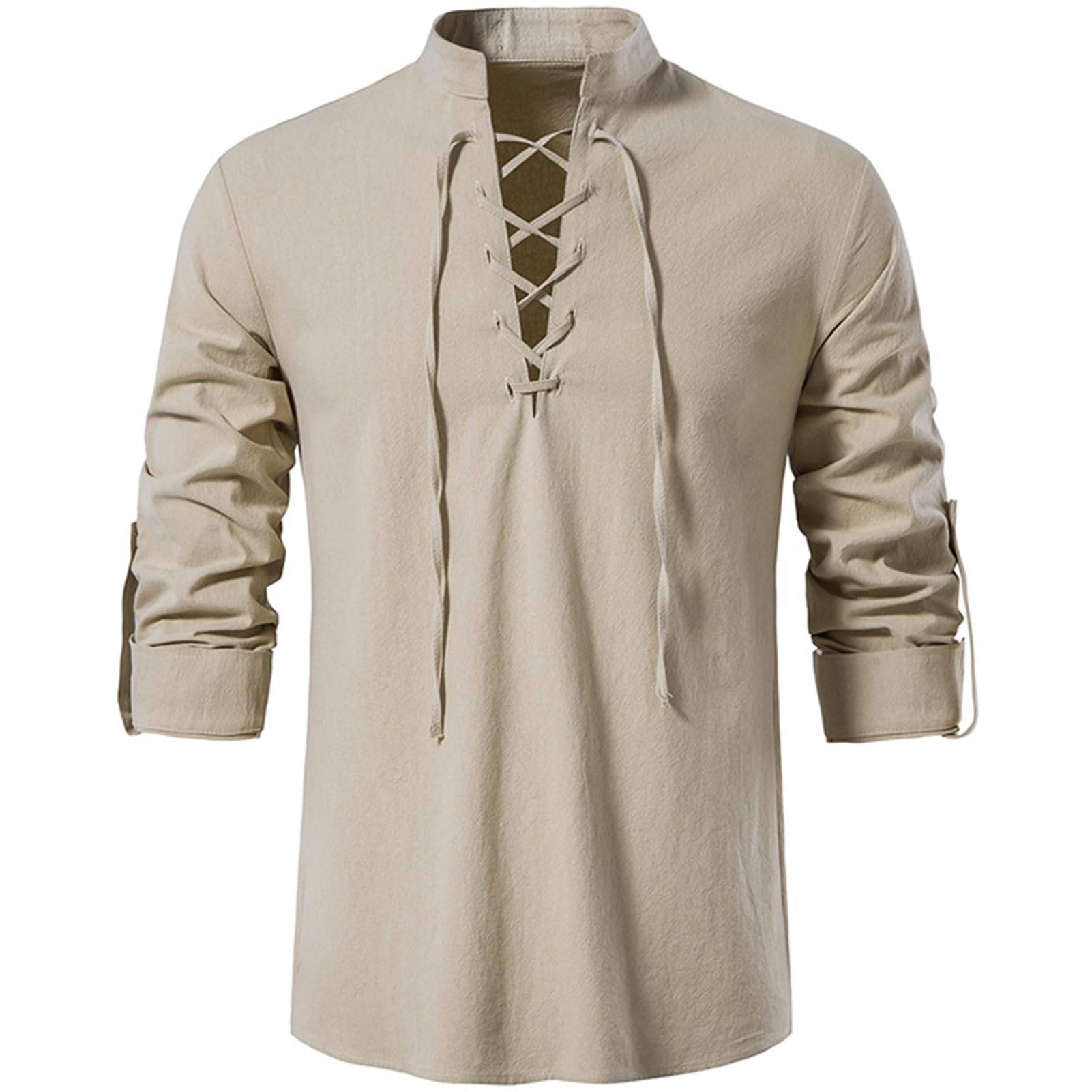 Leinenhemd Herren Langarm Mittelalter Hemd Ghillie Kilt Shirt