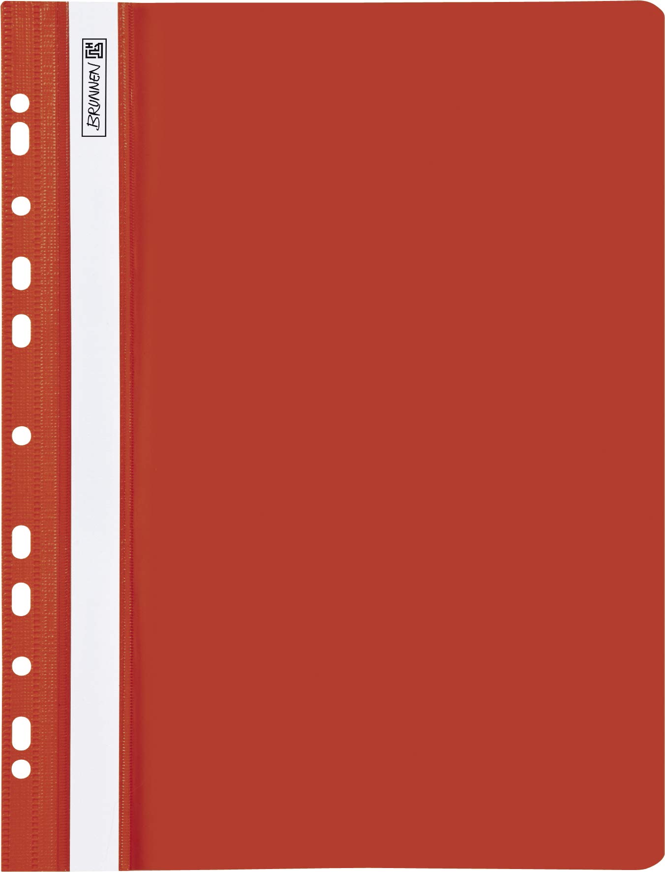 Baier & Schneider Brunnen 102015220, Schnellhefter für A4, kräftige Kunststofffolie (PVC), 25 Stück rot