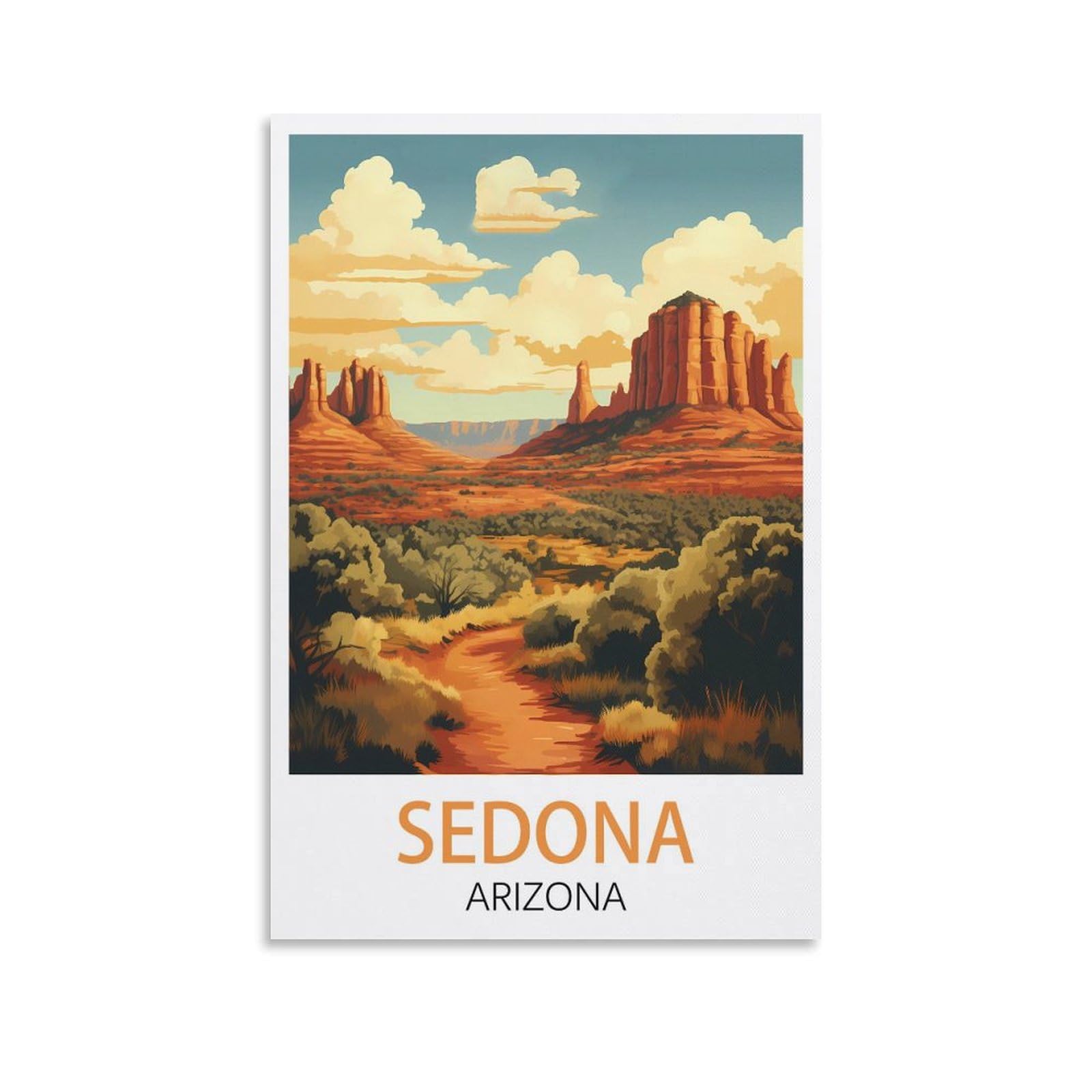 EZMLFA 5D Diamond Art Kits for Beginner,Sedona Arizona,Diamond Art House DIY Diamond Art Kits for Home Wall Decor 40x50cm